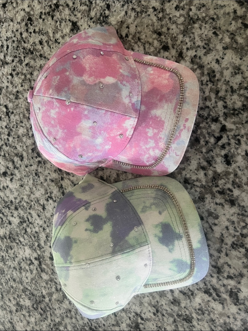 Bundle of 2 Tie-Dye Rhinestone Caps